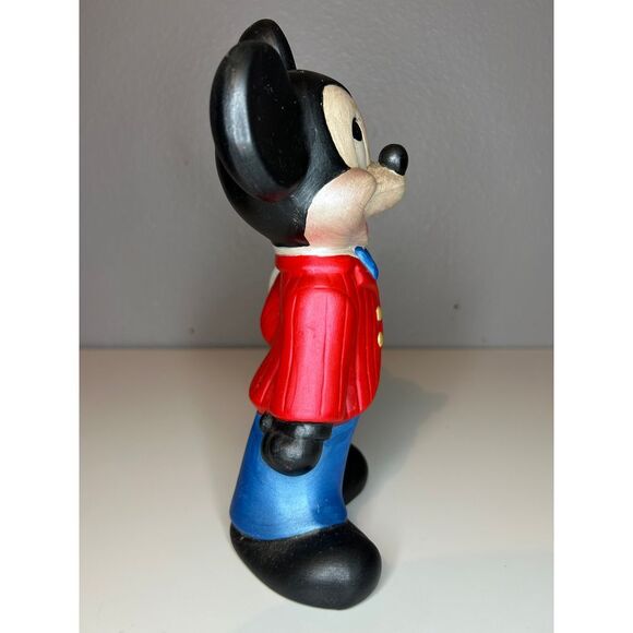 Vintage Disney Mickey Mouse Figurine Collectible Classic Red Blue Standing Pose - Picture 4 of 5